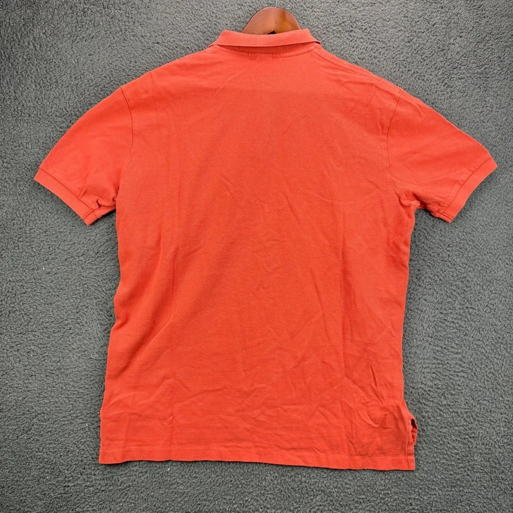 Polo Ralph Lauren Mens Large Orange Short Sleeve Pique Cotton Polo Shirt L